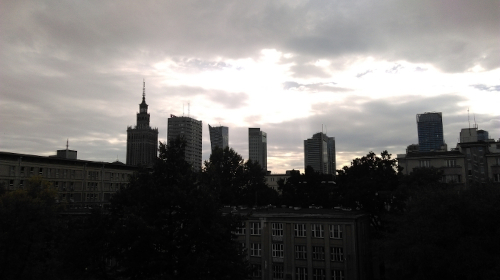 the view on Warsaw Downtown from 11 Mazowiecka Str.