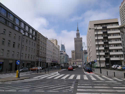 Palace of Culture, Varso Tower and Złota 44, photo from Złota Street, Srodmiescie district, Warsaw