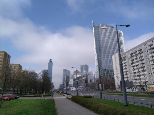 Photo from Prosta Street in the center of Warsaw