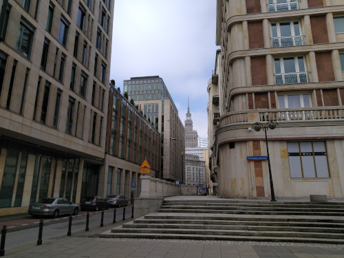 Palace of Culture, Warsaw - photo from Powstancow Warszawy Square, Warsaw Srodmiescie